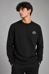 RTX Mens Black Crew Neck Sweatshirt