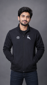 SADSURU Men's Black Full Zip Sports Jacket