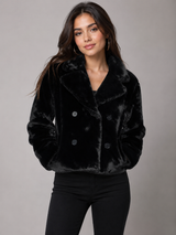 Select Women’s Black Faux Fur Coat