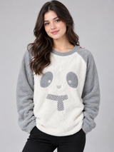 Selena Secrets Women Panda Fleece Sweatshirt