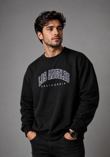 SHEIN Black Los Angeles California Graphic Sweatshirt