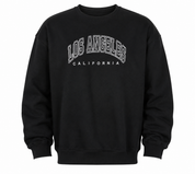 SHEIN Black Los Angeles California Graphic Sweatshirt in UK 2XL. Stylish relaxed-fit long-sleeve pullover, perfect for casual everyday and streetwear looks.