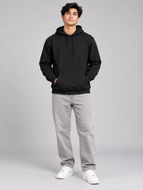 SHEIN Men Black Pullover Hoodie