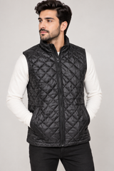 SHEIN Men Black Quilted Puffer Gilet