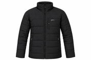  Slazenger men’s black padded puffer jacket in UK size L. Quilted warm design with high collar, full zip and secure pockets, ideal for winter wear.