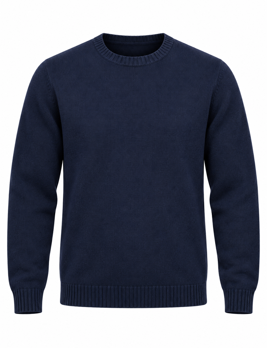 SOUL STAR men’s plain navy crew neck jumper in UK size L. Long sleeves and ribbed trims. Chest measures 22 inches flat; length 25 inches.
