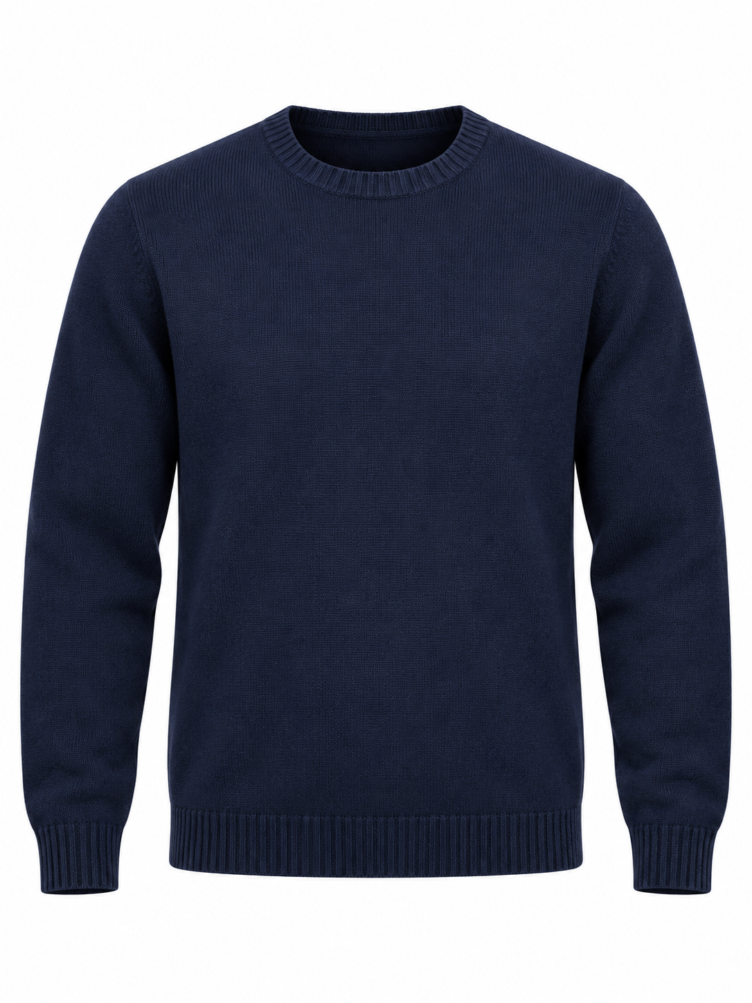 SOUL STAR men’s plain navy crew neck jumper in UK size L. Long sleeves and ribbed trims. Chest measures 22 inches flat; length 25 inches.