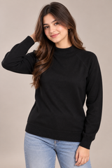 ST MICHAEL Women Black High Neck Knit Jumper