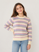 Status Pastel Striped Knit Jumper for Girls