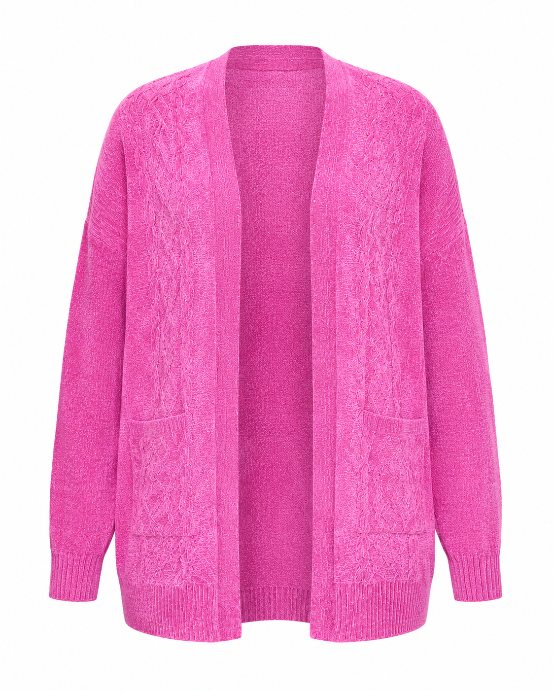 22. Stylish textured knit, long sleeves and practical front pockets make it perfect for everyday layering.