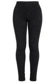  Studio women’s black fuzzy knit leggings in UK Size 8/10. Soft, warm and comfortable high-waist trousers ideal for winter and casual wear.