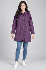 Target Dry Women Purple Longline Waterproof Coat