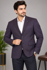Ted Baker Men Purple Navy Dotted Blazer