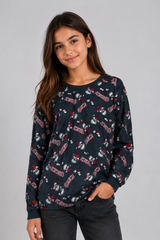 The Grinch Girls Christmas Printed Long Sleeve Top