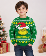 THE GRINCH Kids Green Christmas Jumper
