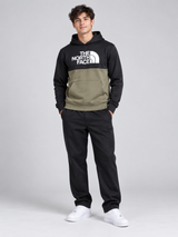 The North Face Men Black & Khaki Colour Block Hoodie