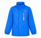 Trespass Kids Blue Waterproof Rain Jacket. Lightweight, windproof and water-resistant with zip pocket, flap pockets and a comfortable fit. Perfect for outdoor adventures, school and everyday wear. UK HandPicked.
