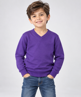 TU Kids Purple V-Neck Jumper