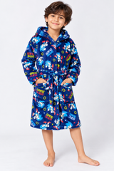 TU Kids Sonic Game Over Hooded Fleece Dressing Gown