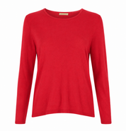 TU red long sleeve crew neck sweater in UK Size 16. A versatile and comfortable women's sweater, perfect for casual and everyday styling.