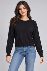TU Women Black Crew Neck Knit Jumper