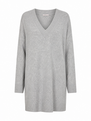 TU Women Grey Sequin V-Neck Knit Jumper Dress in UK Size 22. Stylish, comfortable and perfect for casual or evening winter outfits.