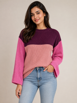 TU Women’s Chunky Knit Colour Block Jumper