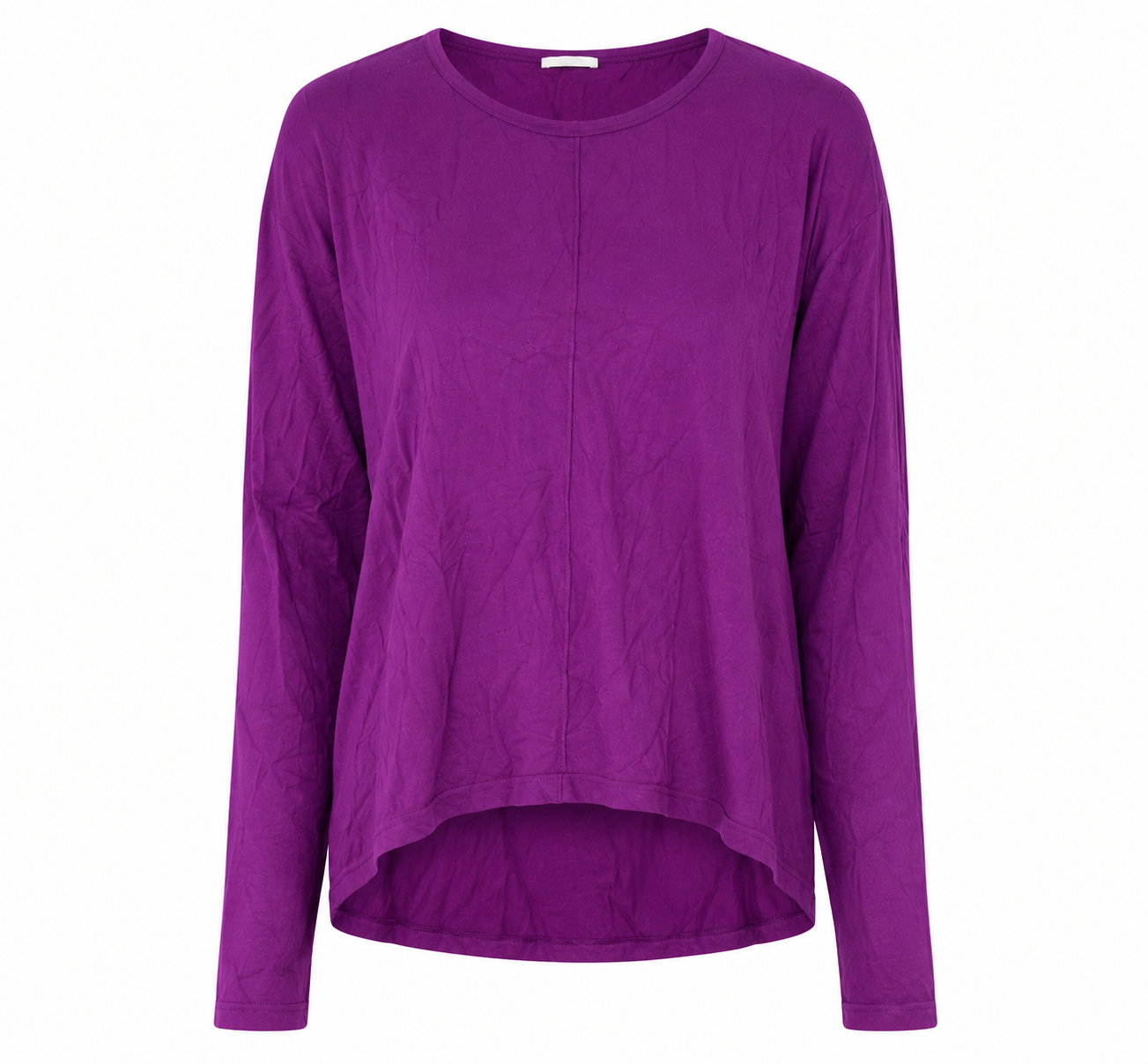 TU women’s purple long sleeve blouse in UK size 14. Relaxed-fit tunic top with round neck and curved hem, perfect for casual and everyday wear.