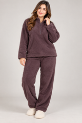 TU Women Soft Teddy Fleece Half Zip Lounge Set