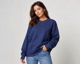 TU Womens Navy Blue Crew Neck Sweatshirt