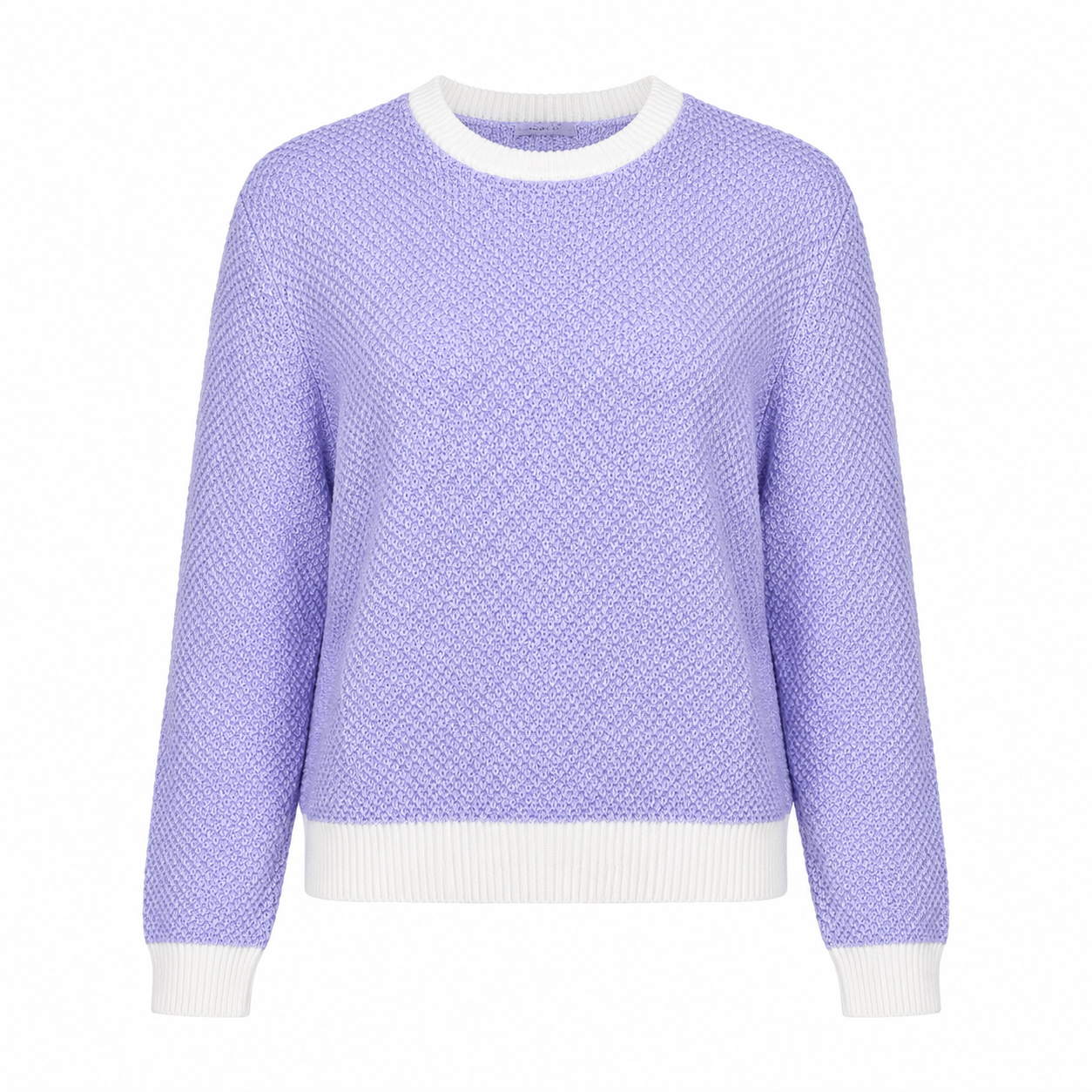UK HandPicked Women’s Lavender Textured Knit Sweater featuring a soft knit fabric, crew neck design, and relaxed fit. Premium UK fashion with comfort, style, and sustainability.