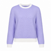UK HandPicked Women’s Lavender Textured Knit Sweater featuring a soft knit fabric, crew neck design, and relaxed fit. Premium UK fashion with comfort, style, and sustainability.