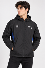 UMBRO Men Black Hooded Zip-Up Windbreaker Jacket