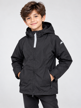 Utlaws Boys Black Hooded Zip-Up Jacket