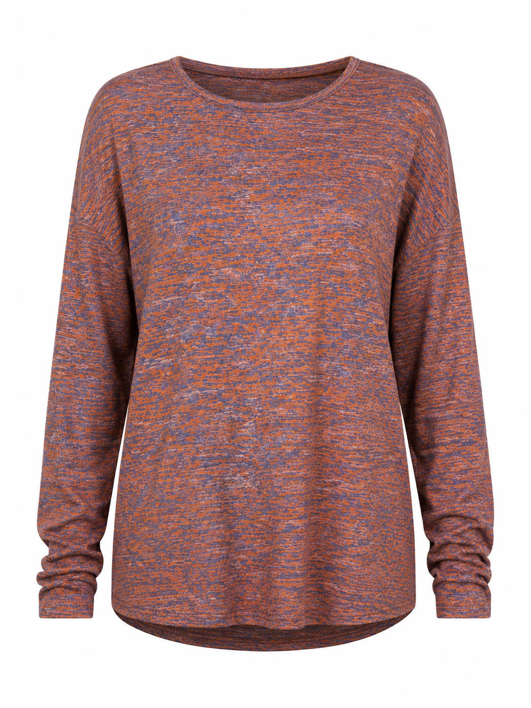  Vero Moda women’s orange and purple marled long sleeve pullover top in UK size L. Stylish relaxed fit, crew neck and versatile everyday design.