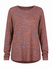  Vero Moda women’s orange and purple marled long sleeve pullover top in UK size L. Stylish relaxed fit, crew neck and versatile everyday design.