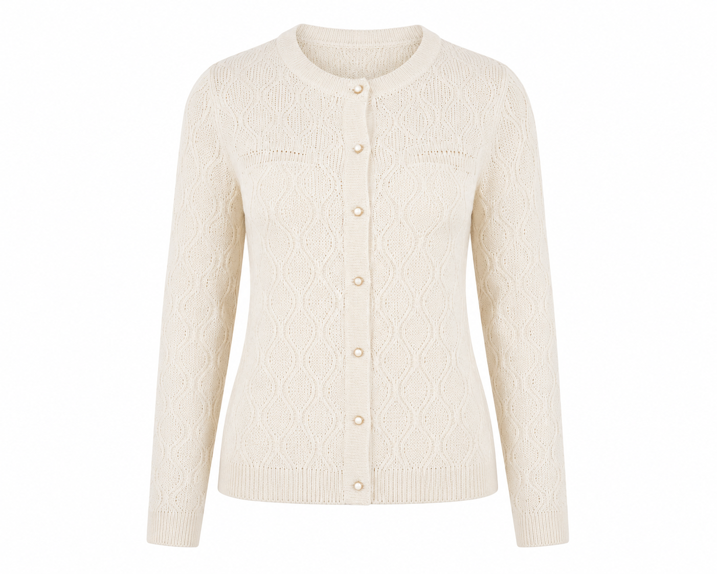  Vida Vi Girls' Ivory Cable Knit Cardigan in UK Size 12. Featuring a stylish textured knit, long sleeves and button-front design, perfect for everyday outfits.