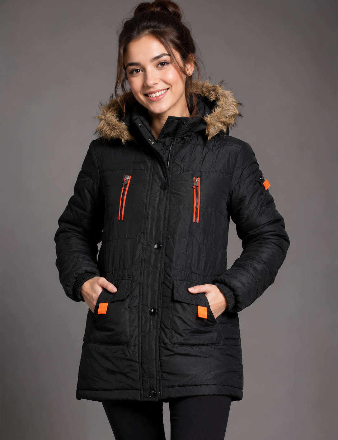womens-black-hooded-puffer-parka-jacket