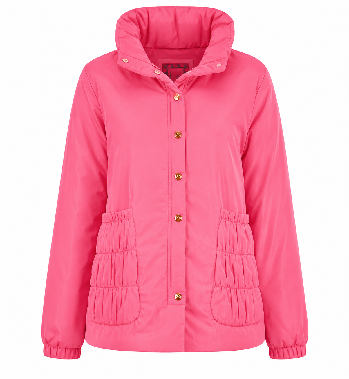 Upgrade your winter wardrobe with this stylish Women's Pink Lightweight Puffer Jacket, designed for warmth, comfort, and everyday fashion. Featuring a soft padded construction, elegant high stand collar, secure snap-button front closure, and spacious gathered front pockets, this jacket offers the perfect combination of functionality and modern style.