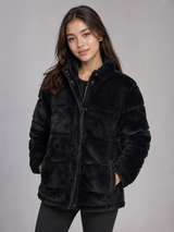 YMI Collection Reversible Double-Sided Puffer & Faux Fur Jacket
