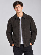 Zara Men Dark Brown Quilted Utility Jacket